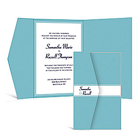 Classical Folder Pocket Invitation Wedding Stationery